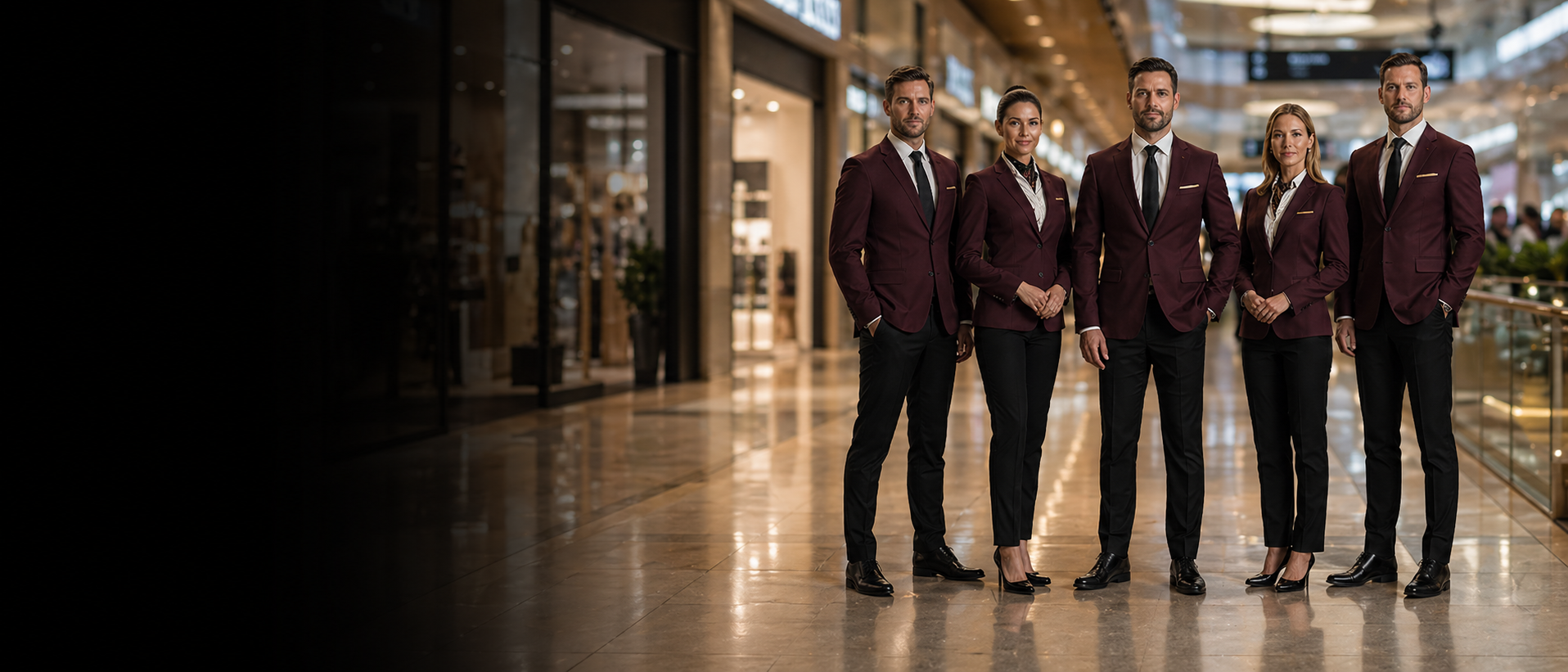 Pracownicy w eleganckiej odzieży firmowej